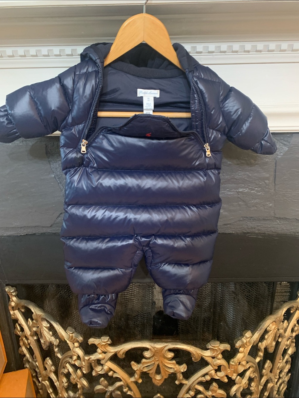 Ralph Lauren Navy Infant Puffer Jacket